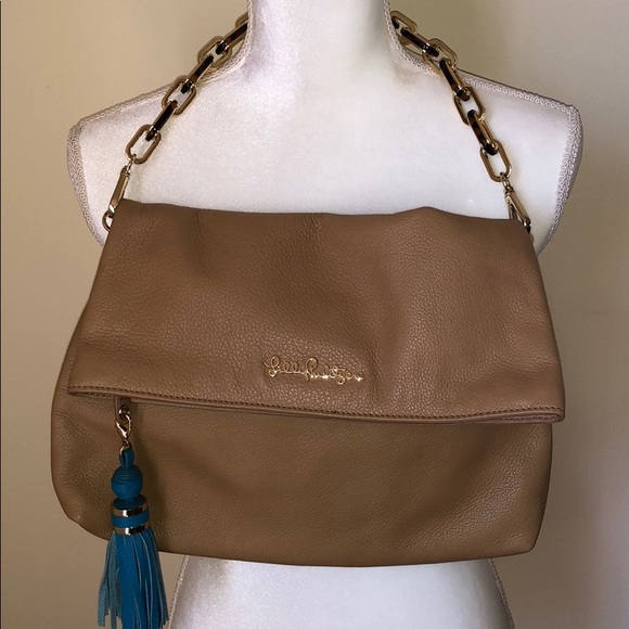 Lilly Pulitzer Handbags - Lilly Pulitzer Camel Leather Purse